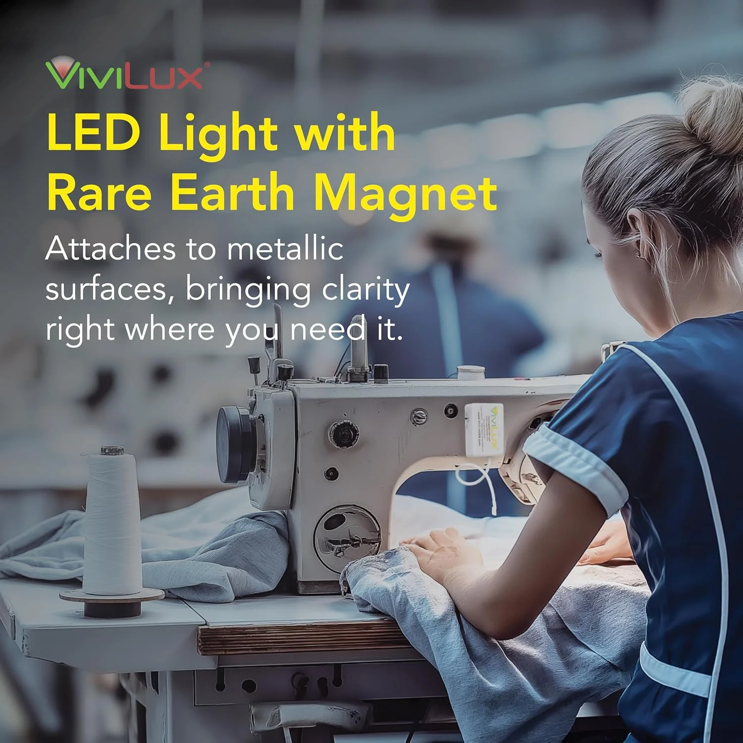 چراغ LED منعطف و روشن ViviLux برای صنایع دستی و خیاطی؛ چراغ کار کوچک بی سیم قابل شارژ USB برای چرخ خیاطی، کاردستی و سرگرمی؛ این مورد دارای آهنربای خاکی کمیاب قدرتمند است