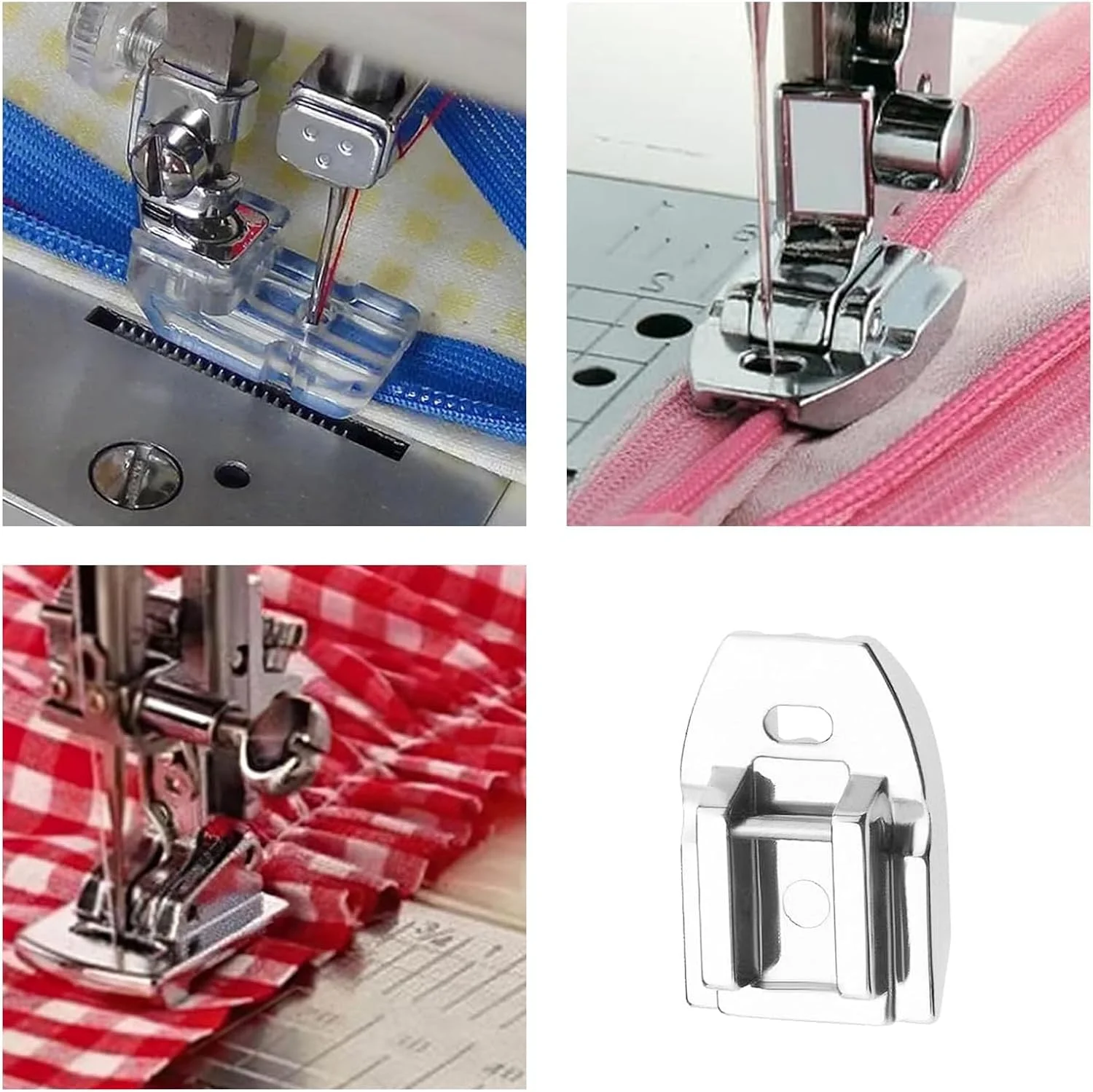 مجموعه 5 عددی پایه های چرخ خیاطی VZU شامل پایه زیپ، مناسب برای چرخ خیاطی های خانگی Brother Singer Janome