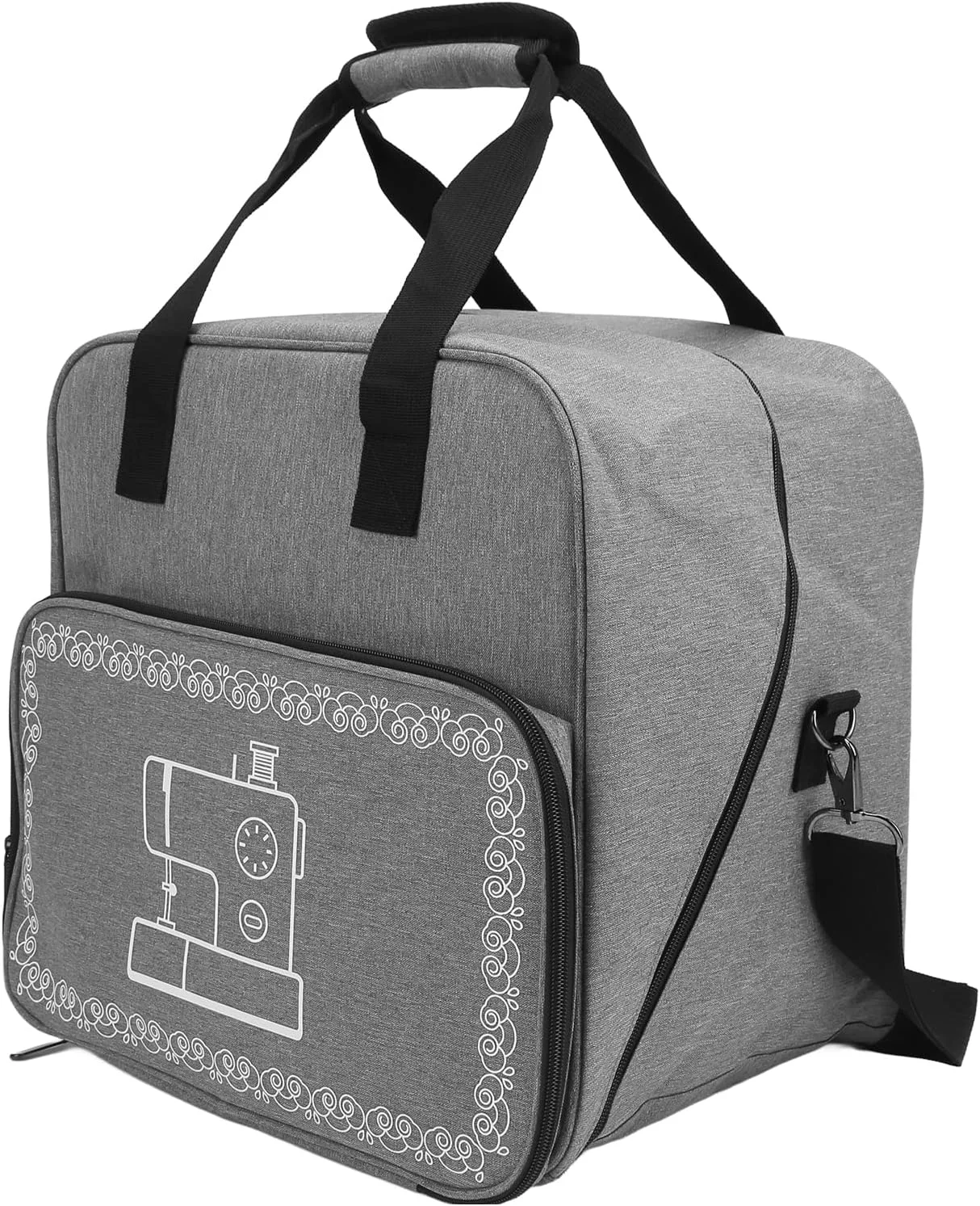 کیف حمل چرخ خیاطی، کیف چرخ خیاطی با ظرفیت زیاد و بادوام، خاکستری، کوله پشتی روزمره کیف حمل چرخ خیاطی، کیف چرخ خیاطی با ظرفیت زیاد و بادوام، خاکستری، کوله پشتی روزمره