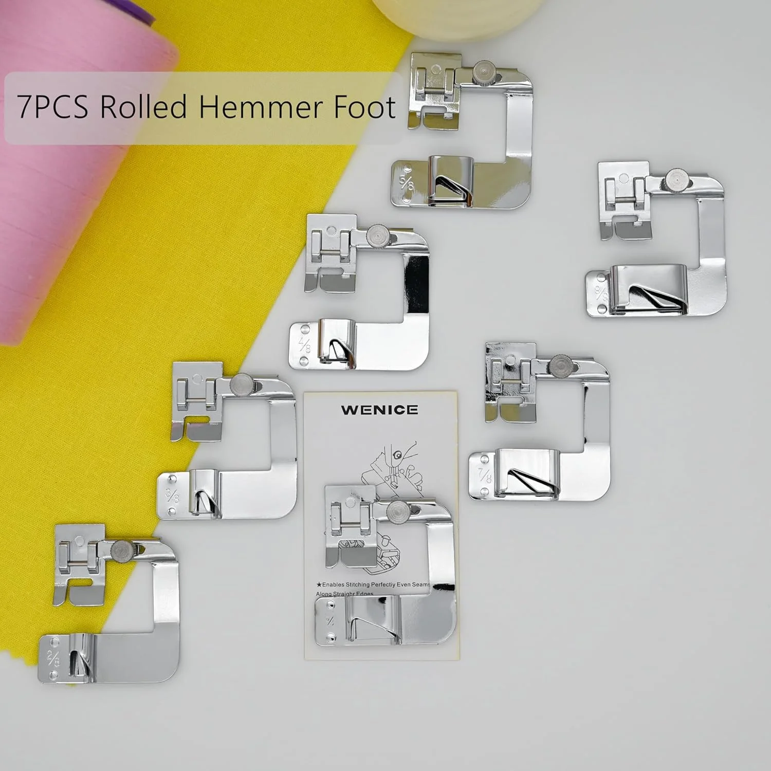 پایه لب تو (لبه گرد) چرخ خیاطی WENICE، بسته 10 عددی، لوازم جانبی چرخ خیاطی برای چرخ خیاطی های چند منظوره خانگی