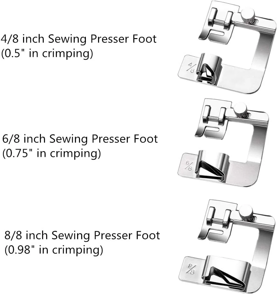 ست پایه لب تو (۴/۸ اینچ، ۶/۸ اینچ، ۸/۸ اینچ) برای چرخ خیاطی های خانگی، مناسب برای اکثر چرخ خیاطی های سینگر، برادر، ژانومه، بیبی لاک و جوکی ست پایه لب تو (۴/۸ اینچ، ۶/۸ اینچ، ۸/۸ اینچ) برای چرخ خیاطی های خانگی، مناسب برای اکثر چرخ خیاطی های سینگر، برادر، ژانومه، بیبی لاک و جوکی