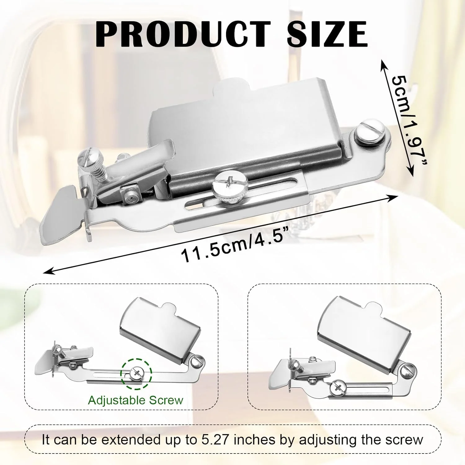 راهنمای درز مغناطیسی چند منظوره، راهنمای لبه دوزی، خط کش برای چرخ خیاطی صنعتی، اتصالات جهانی