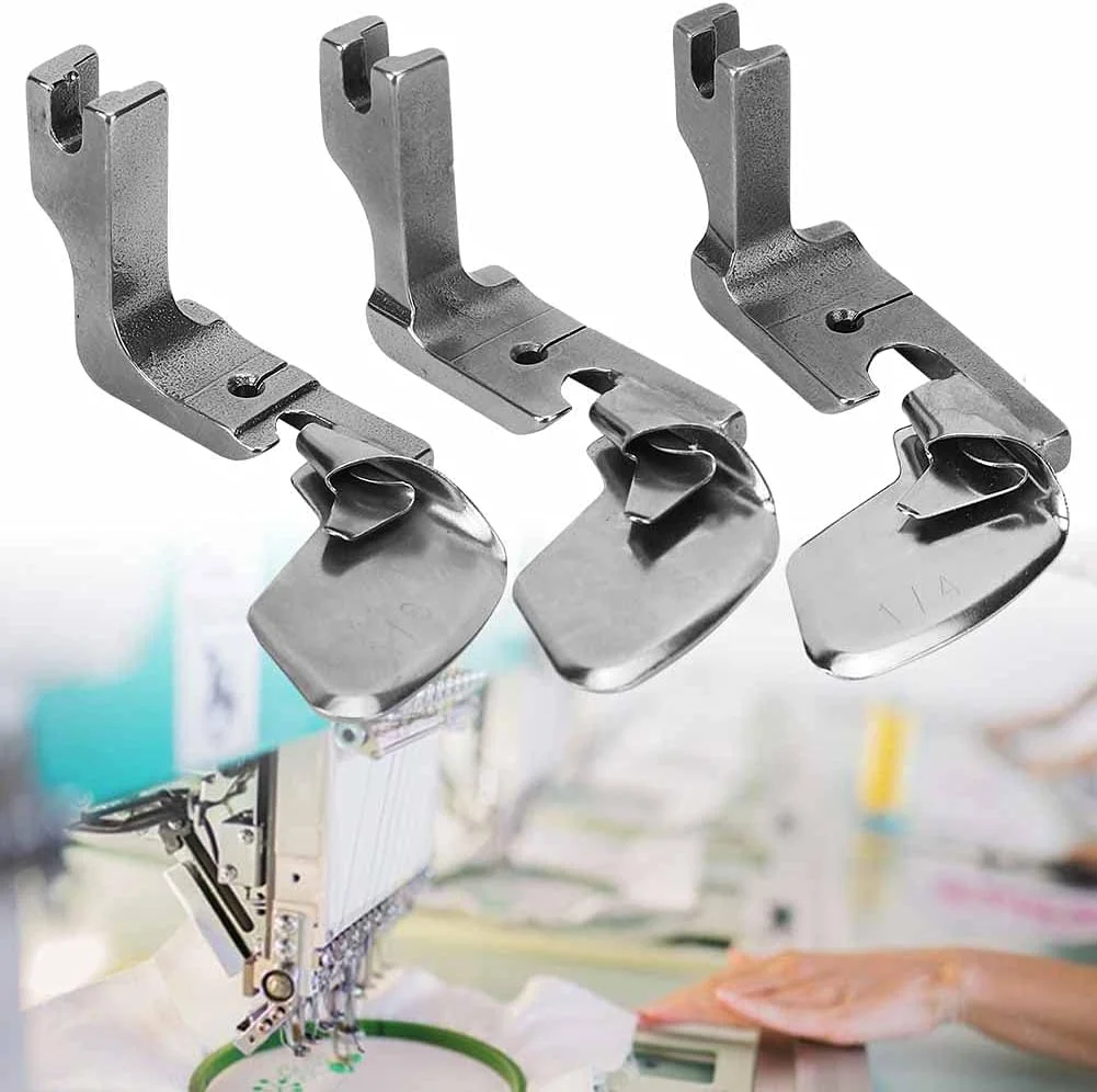 پایه فشار WWART، پایه لب تو، پایه دوخت لبه با 3 سایز مختلف برای حریر و ژرسه