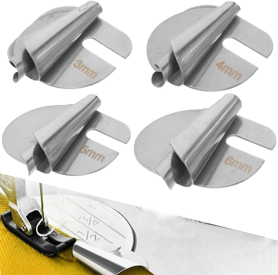 مجموعه 4 عددی پایه لب تو (پاکتی) چرخ خیاطی، لوازم جانبی خیاطی استیل ضد زنگ، مناسب برای منزل و طیف گسترده ای از چرخ خیاطی ها