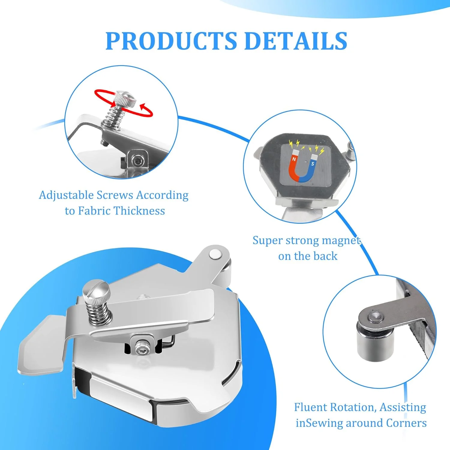 راهنمای درز مغناطیسی، لوازم جانبی چرخ خیاطی، راهنمای لبه برای چرخ خیاطی های سینگر، برادر، کاورلاک، ابزار اندازه گیری چند منظوره راهنمای درز مغناطیسی، لوازم جانبی چرخ خیاطی، راهنمای لبه برای چرخ خیاطی های سینگر، برادر، کاورلاک، ابزار اندازه گیری چند منظوره