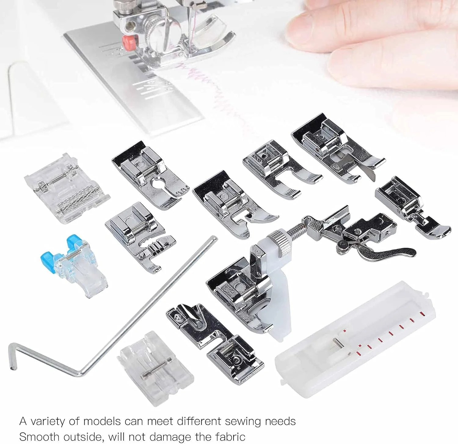 پایه های فشاری استیل ضد زنگ، مقاوم در برابر خوردگی، قابل حمل، چند منظوره، جایگزینی پایه فشاری کاربردی، نصب آسان برای چرخ خیاطی های خانگی