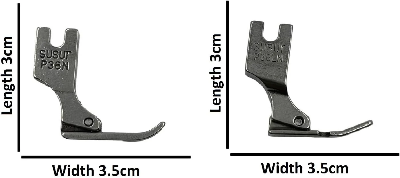 پایه فلزی فشار مدل P36LN/P36N برای چرخ خیاطی صنعتی - ست 2 عددی (نقره ای)