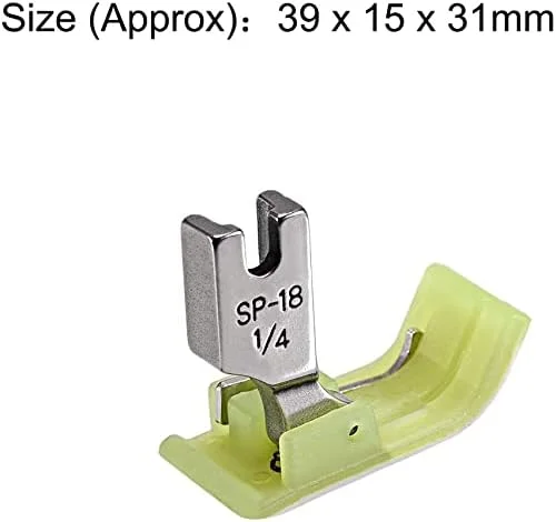 پایه دوخت لبه دار چرخ خیاطی صنعتی XYWHPGV #SP-18 با راهنمای سمت راست 1/4 اینچ (6 میلی متر) سبز