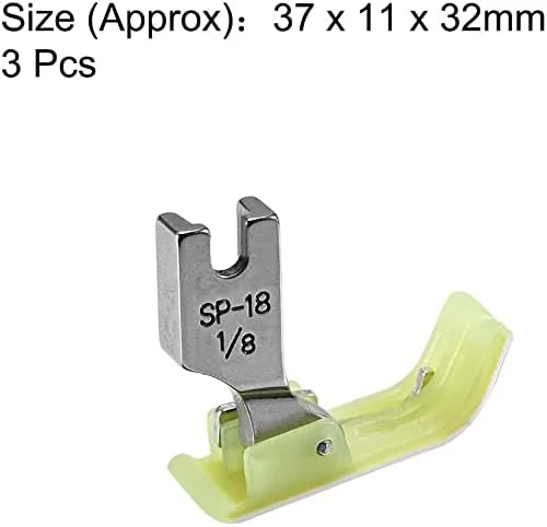 پایه دوخت لبه دار لولایی چرخ خیاطی صنعتی با راهنمای سمت راست 3 میلی متری (1/8 اینچ) سبز 3 عددی پایه دوخت لبه دار لولایی چرخ خیاطی صنعتی با راهنمای سمت راست 3 میلی متری (1/8 اینچ) سبز 3 عددی