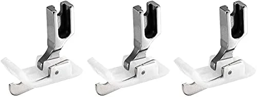 پایه دوخت لبه دار لولایی چرخ خیاطی صنعتی با راهنمای سمت راست 6 میلی متری، سفید، 3 عدد