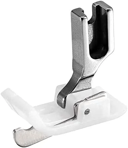 پایه دوخت لبه دار لولایی چرخ خیاطی صنعتی با راهنمای سمت راست 1/4 اینچ (6 میلی متر) سفید پایه دوخت لبه دار لولایی چرخ خیاطی صنعتی با راهنمای سمت راست 1/4 اینچ (6 میلی متر) سفید