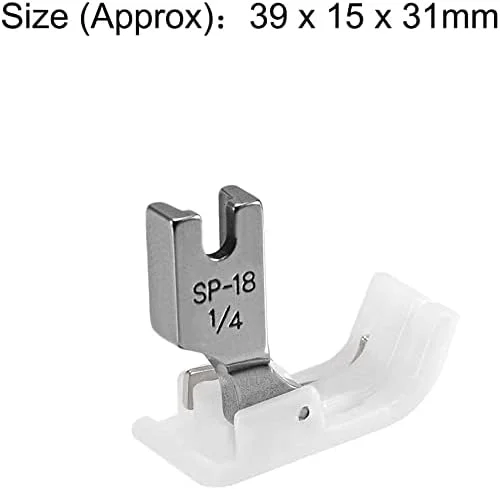 پایه دوخت لبه دار لولایی چرخ خیاطی صنعتی با راهنمای سمت راست 1/4 اینچ (6 میلی متر) سفید پایه دوخت لبه دار لولایی چرخ خیاطی صنعتی با راهنمای سمت راست 1/4 اینچ (6 میلی متر) سفید