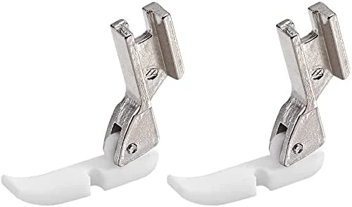 پایه باریک زیپ مدل XYWHPGV #T36N با کفی پلاستیکی مناسب برای اکثر چرخ خیاطی های صنعتی، سفید، 2 عدد