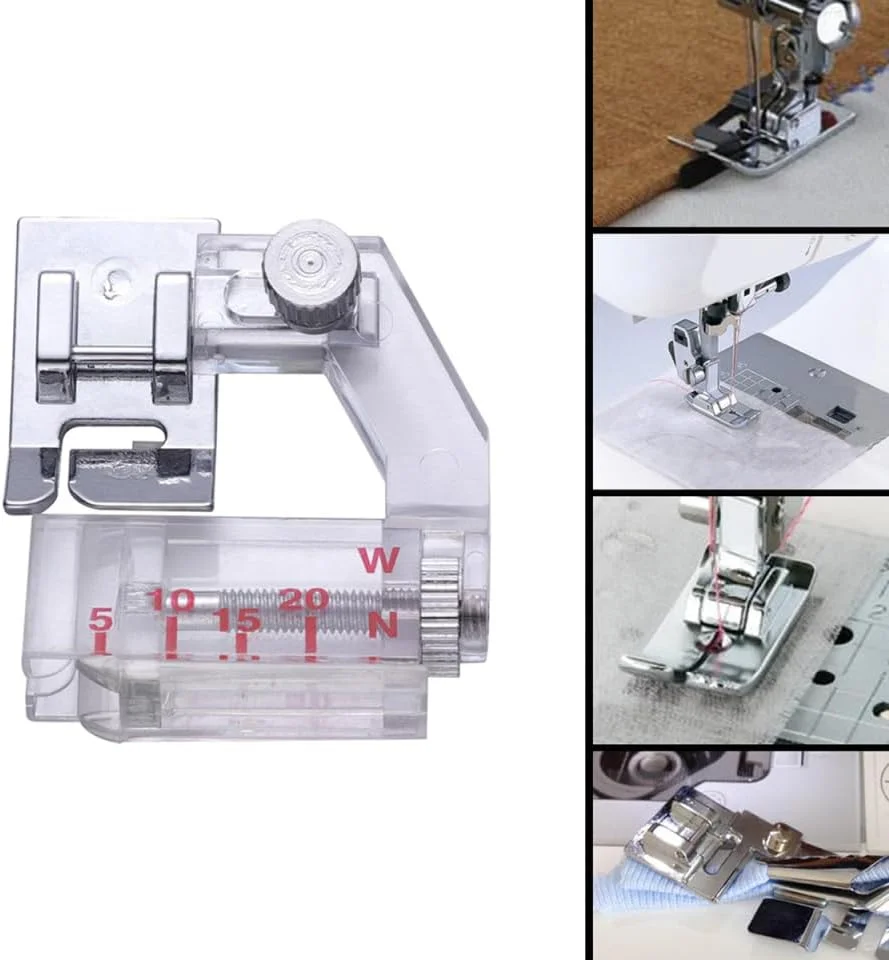 پایه نگهدارنده نوار اریب Yardenfun، پایه فشار برای چرخ خیاطی های قابل حمل، مناسب برای استفاده خانگی، برای بستن روبان، مونتاژ آسان، قابل استفاده و چرخ خیاطی جهانی