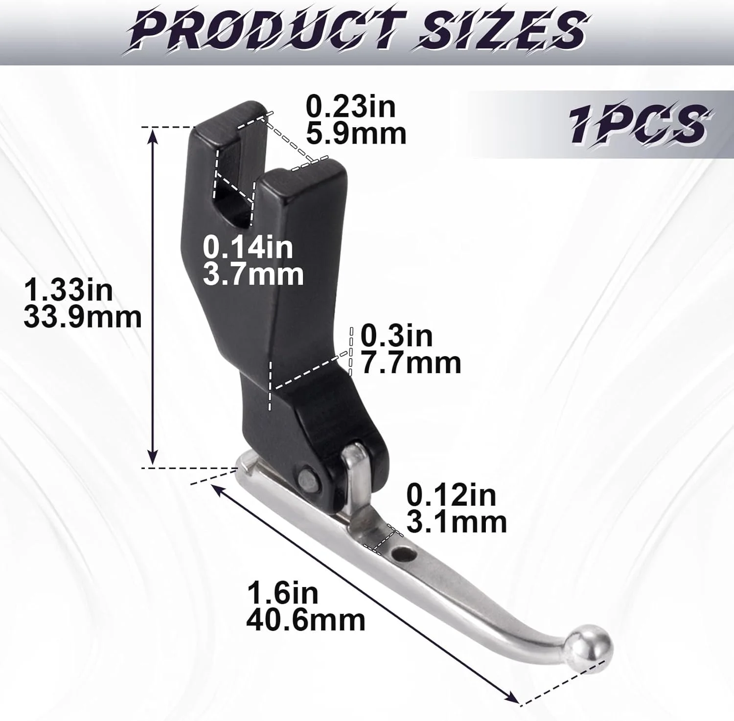 پایه دوخت مهره P369، پایه مخصوص پولک دوزی لباس عروس، لوازم جانبی چرخ خیاطی تخت برای پارچه های مهره دار - 1 عدد، مشکی، با مهره پایه دوخت مهره P369، پایه مخصوص پولک دوزی لباس عروس، لوازم جانبی چرخ خیاطی تخت برای پارچه های مهره دار - 1 عدد، مشکی، با مهره