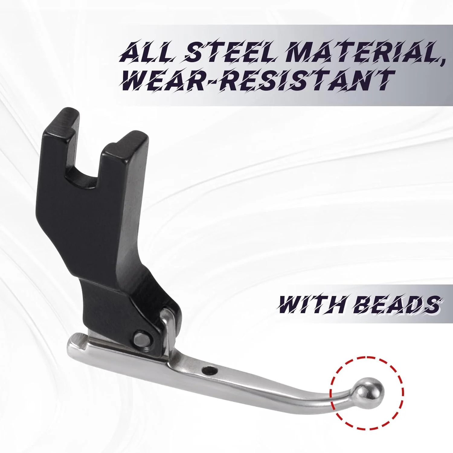 پایه دوخت مهره P369، پایه مخصوص پولک دوزی لباس عروس، لوازم جانبی چرخ خیاطی تخت برای پارچه های مهره دار - 1 عدد، مشکی، با مهره پایه دوخت مهره P369، پایه مخصوص پولک دوزی لباس عروس، لوازم جانبی چرخ خیاطی تخت برای پارچه های مهره دار - 1 عدد، مشکی، با مهره