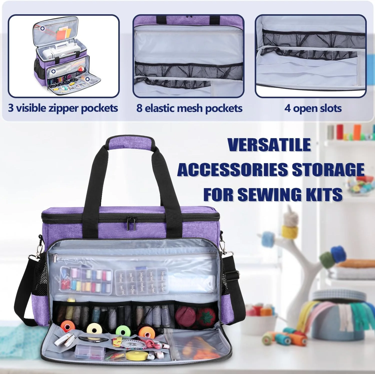 کیف حمل چرخ خیاطی Yarwo، کیف حمل چرخ خیاطی با تخته چوبی برای پشتیبانی از کف، مناسب برای اکثر چرخ خیاطی های موجود در بازار کیف حمل چرخ خیاطی Yarwo، کیف حمل چرخ خیاطی با تخته چوبی برای پشتیبانی از کف، مناسب برای اکثر چرخ خیاطی های موجود در بازار