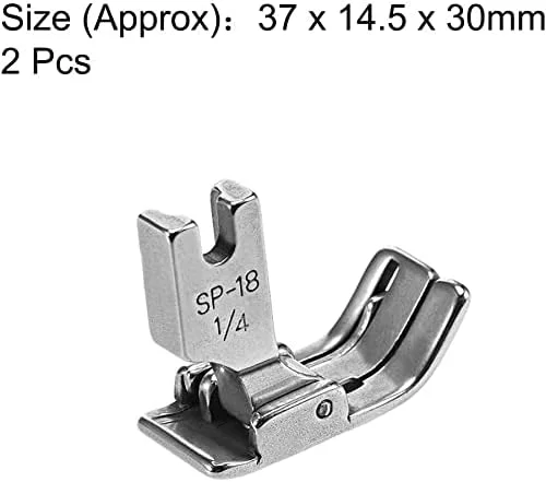 پایه دوخت لبه راست راهنما 1/4 اینچ (6 میلی متر) مناسب چرخ خیاطی صنعتی، 2 عدد