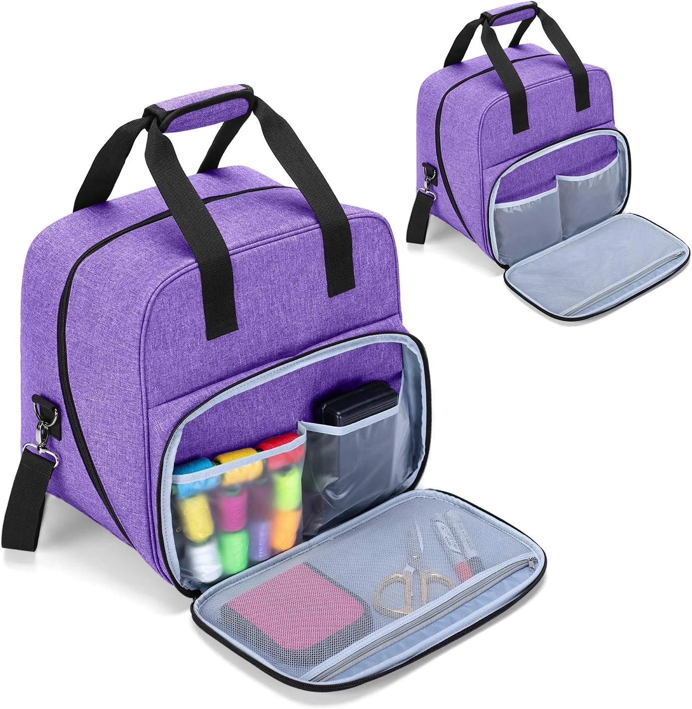 کیف حمل دستگاه سردوز یاروو با تخته چوبی زیرین، کیف حمل دستگاه سردوز یونیورسال سازگار با اکثر دستگاه های سردوز استاندارد سینگر و برادر، بنفش