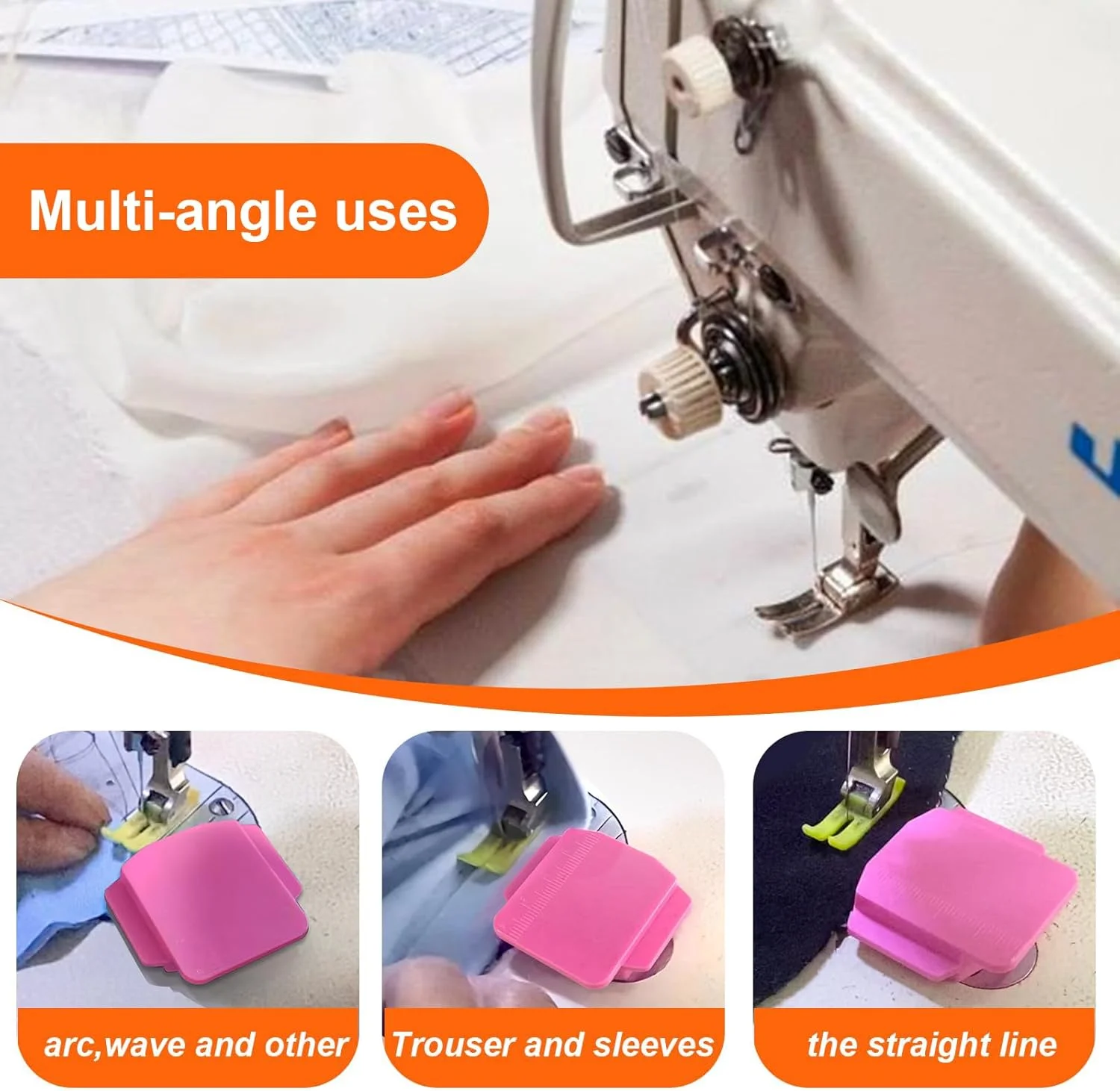 راهنمای درز مغناطیسی لوازم خیاطی یئومجو، 3 تکه، راهنمای لبه چند منظوره بهبود یافته برای لوازم خیاطی، راهنمای لبه درز چند ضلعی با مقیاس