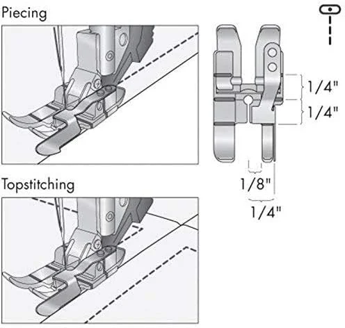 YEQIN پایه راهنمای لبه 1/4 اینچی و پایه دوخت آی دی تی مناسب برای PFAFF شماره #820924096 YEQIN پایه راهنمای لبه 1/4 اینچی و پایه دوخت آی دی تی مناسب برای PFAFF شماره #820924096
