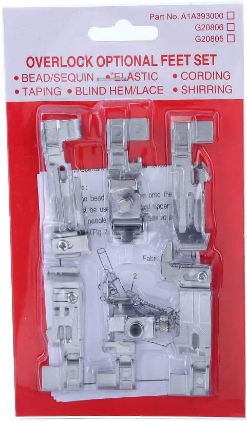 YEQIN ست 6 عددی پایه های دوخت سردوز انتخابی برای Juki Lock MO-50E MO-51E