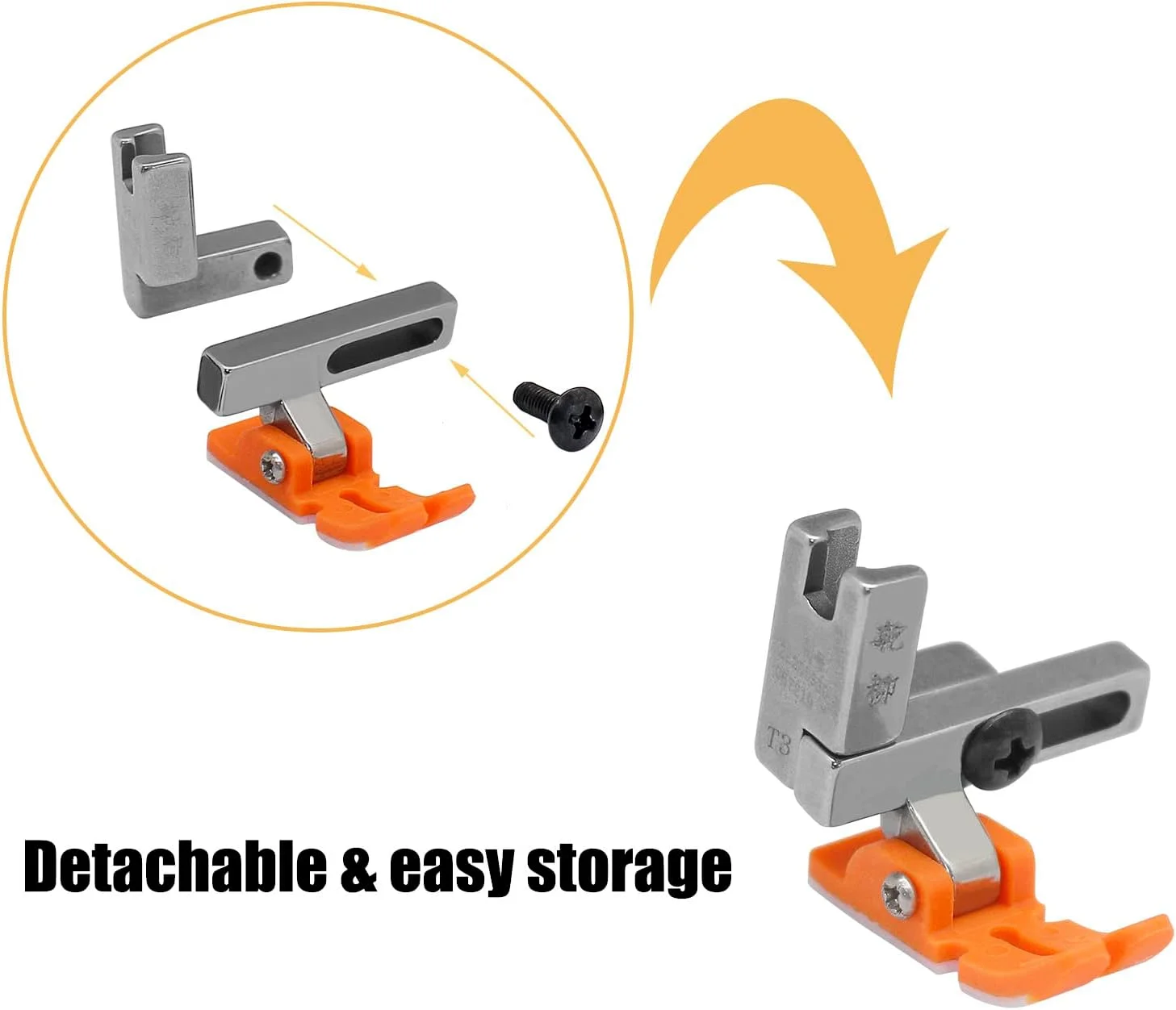 پایه دوخت چندمنظوره یونیورسال YEQIN مدل T3، پایه قابل تنظیم یک طرفه چپ و راست برای چرخ خیاطی تخت (فلز + پلاستیک)