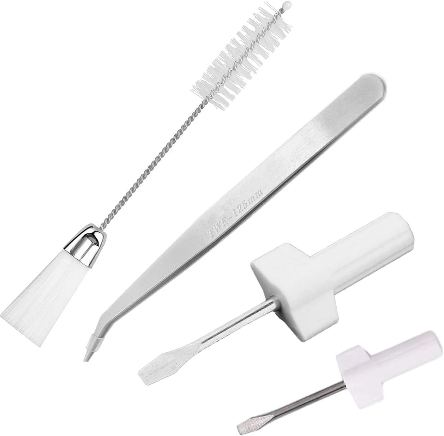 مجموعه ابزار سرویس چرخ خیاطی YEQIN - شامل 4 ابزار: 2 عدد پیچ گوشتی با اندازه های مختلف، موچین، برس دو سر پرز - عملکرد دستگاه خود را افزایش دهید