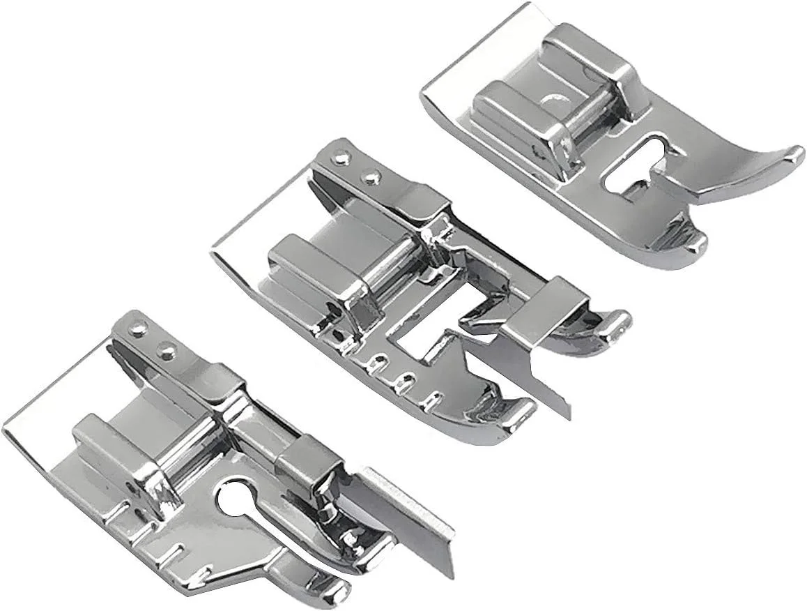 مجموعه 3 عددی پایه دوخت در شیار و پایه لحاف دوزی 1/4 اینچی YEQIN مناسب برای چرخ خیاطی های چند منظوره خانگی سینگر، برادر، یورو-پرو، ژانومه و غیره