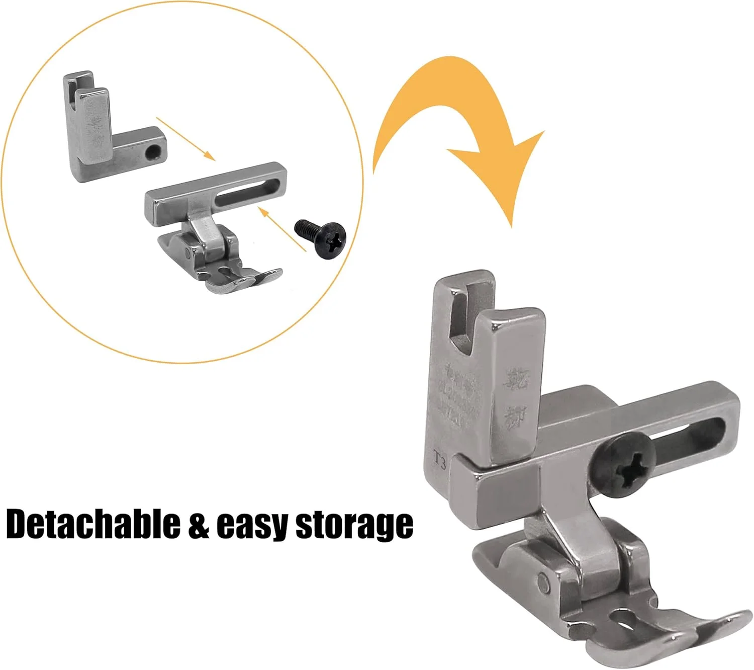 پایه دوخت چند منظوره سه کاره YEQIN مدل T3، پایه دوخت یک طرفه قابل تنظیم چپ و راست برای چرخ خیاطی تخت