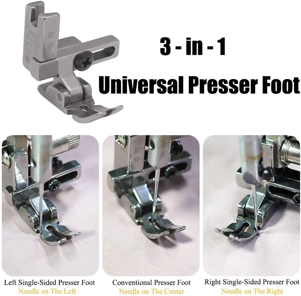 پایه دوخت چند منظوره سه کاره YEQIN مدل T3، پایه دوخت یک طرفه قابل تنظیم چپ و راست برای چرخ خیاطی تخت