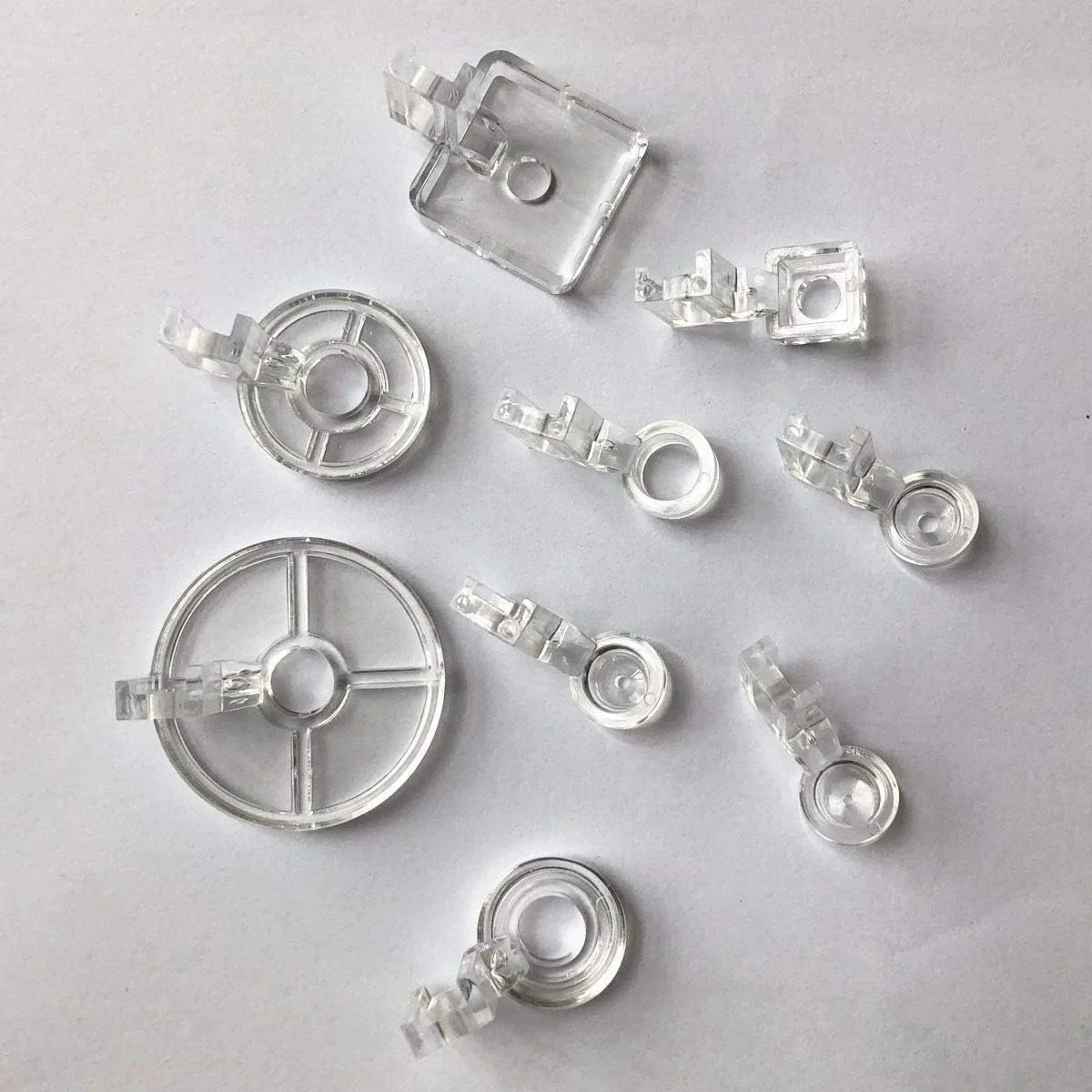 YICBOR بسته 10 عددی شابلون لحاف دوزی حرکت آزاد سری 5 + مجموعه پایه خط کش لحاف دوزی ساق کوتاه 9 عددی + 1 بسته گیره خط کش ضد لغزش، 30 عدد در بسته