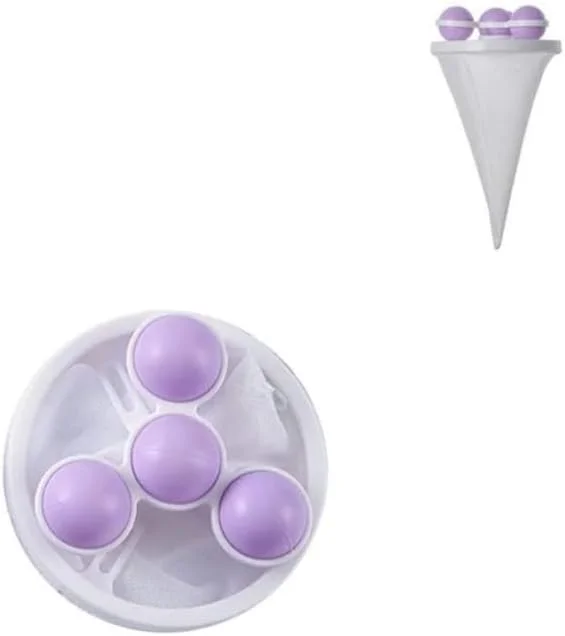 کیسه توری شناور بنفش جمع آوری مو و پرز ماشین لباسشویی، کیسه توری تمیز کننده فیلتر مو، قابل استفاده مجدد، لوازم جانبی و قطعات ماشین لباسشویی، بنفش