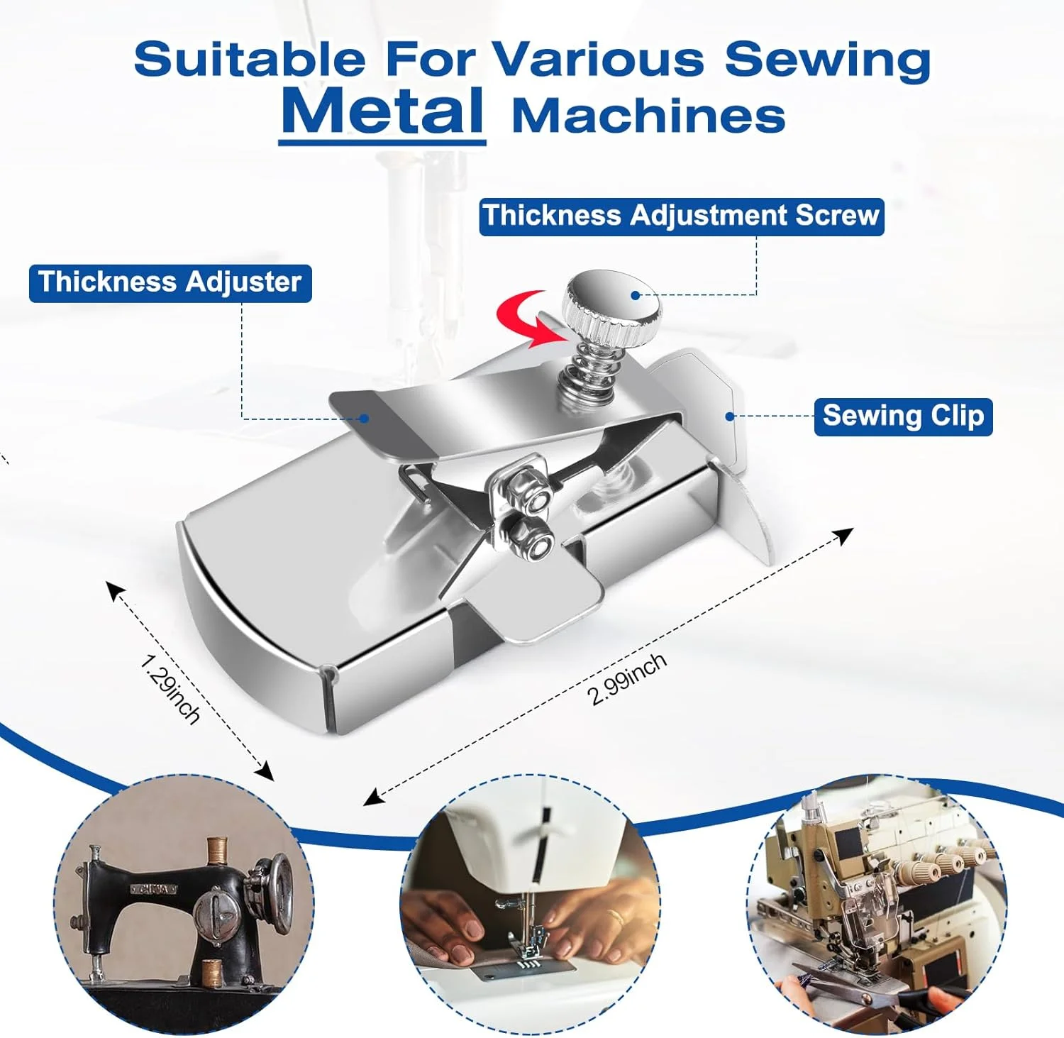 راهنمای درز مغناطیسی ممتاز Yuancheng برای چرخ خیاطی، مناسب برای چرخ خیاطی فلزی جهانی، محصولات خیاطی برای پارچه، آسان برای نگه داشتن نخ دوخت به صورت مستقیم