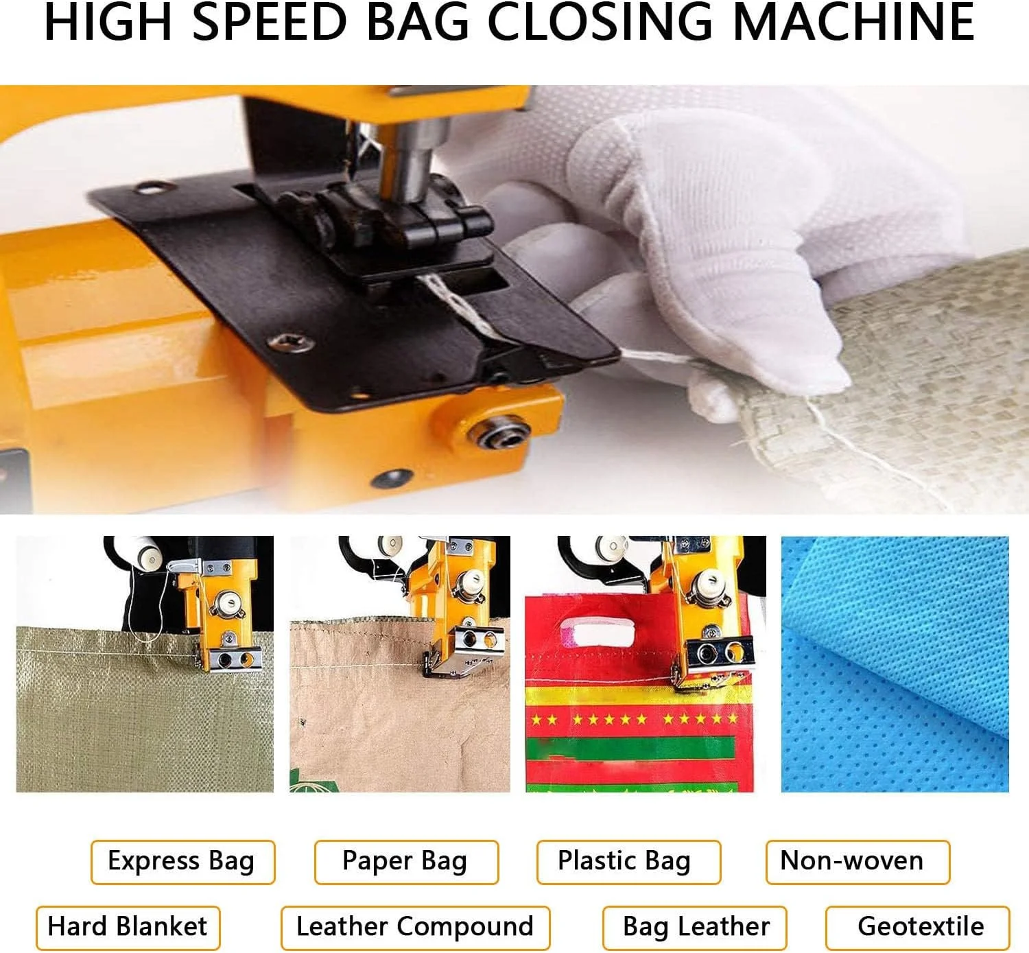 دستگاه دوخت کیسه صنعتی ZAANU، دستگاه بستن کیسه قابل حمل، دستگاه دوخت برقی کیسه، دستگاه بسته بندی اتوماتیک کیسه بافته شده