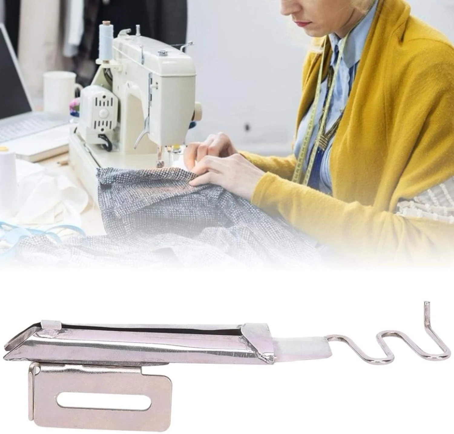 قیطان دوز زاید، نصب آسان، سایز جمع و جور، زاویه راست، مناسب چرخ خیاطی های صنعتی تک سوزنه (ورودی 20 میلی متر) (رنگ: ورودی 18 میلی متر)