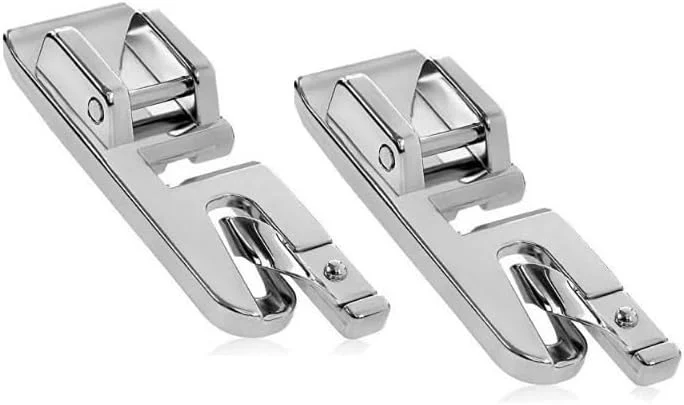 پایه پیکو ضمیمه‌شدنی Zenith برای همه چرخ خیاطی‌های اتوماتیک، 2 عدد (Singer/Usha/Brother/Rajesh)، مجموعه پایه فشار باریک لبه غلتکی، 2 عدد