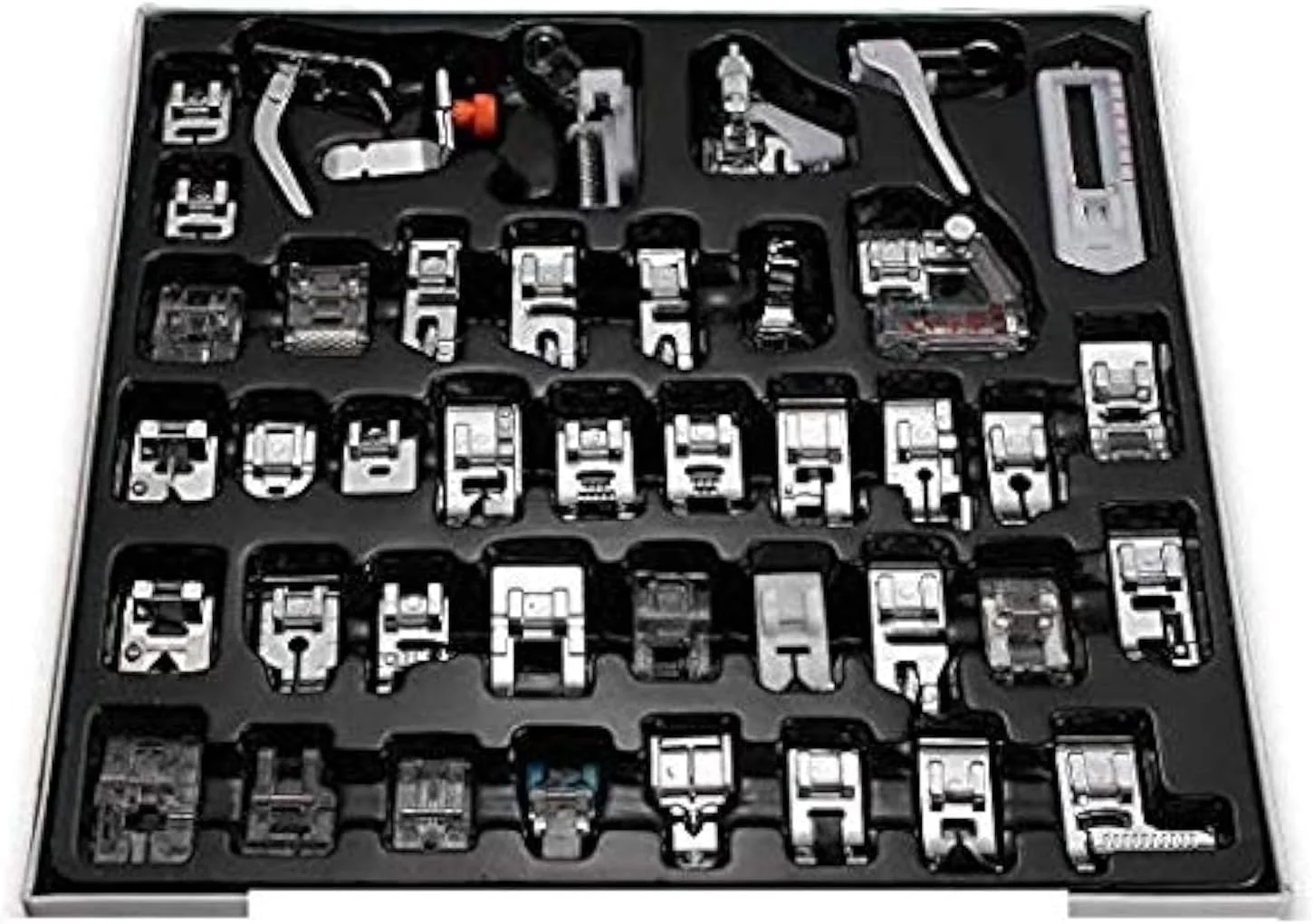 ست ۴۲ عددی پایه های چرخ خیاطی فولادی وارداتی مناسب برای چرخ خیاطی های خانگی برادر، سینگر، اوشا و ژانومه ست ۴۲ عددی پایه های چرخ خیاطی فولادی وارداتی مناسب برای چرخ خیاطی های خانگی برادر، سینگر، اوشا و ژانومه