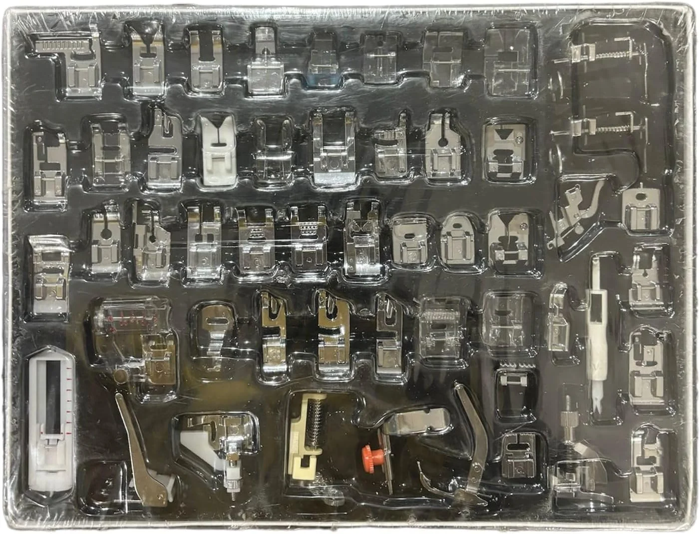 مجموعه 52 عددی پایه چرخ خیاطی خانگی Zenith با روکش فولادی سازگار با مدل های برادر، سینگر، اوشا، ژانومه اتوماتیک و برقی