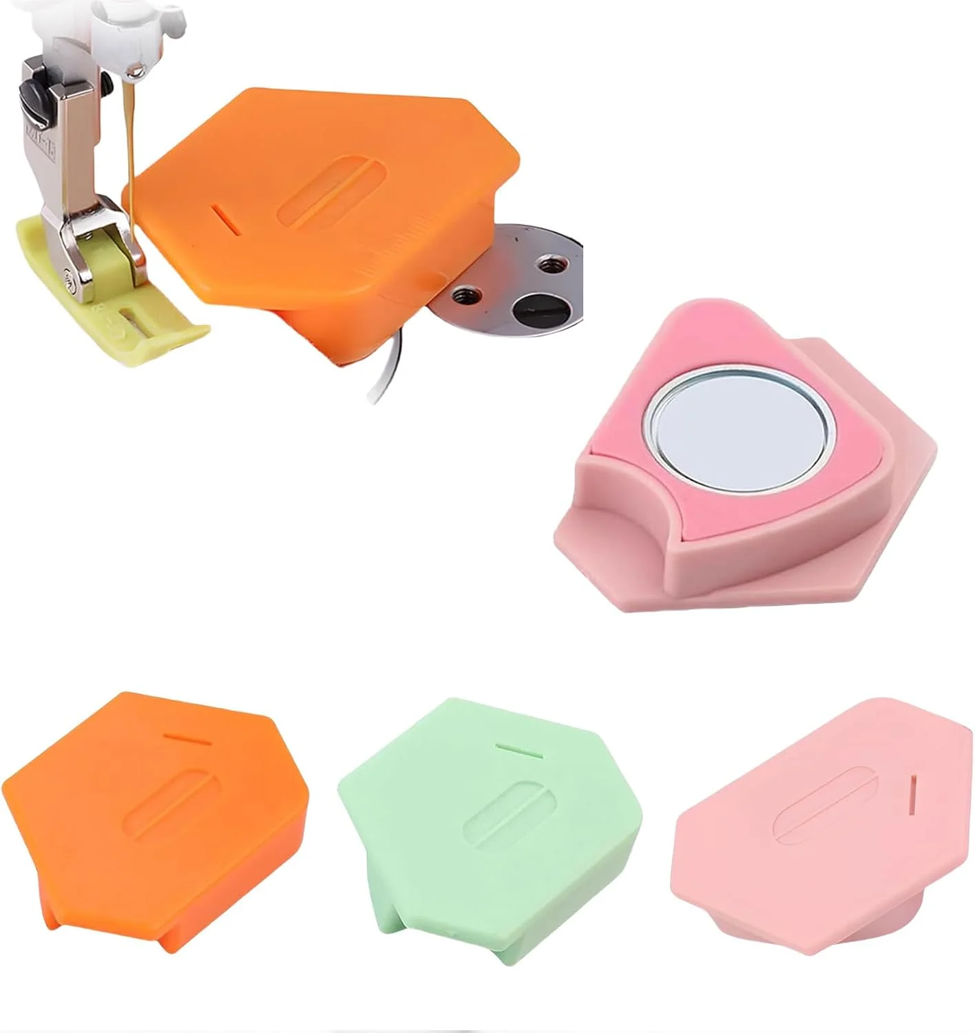 لوازم جانبی چرخ خیاطی زرنبلند، 3 تکه، لوازم خیاطی، مناسب برای مبتدیان (سبز/صورتی/نارنجی)