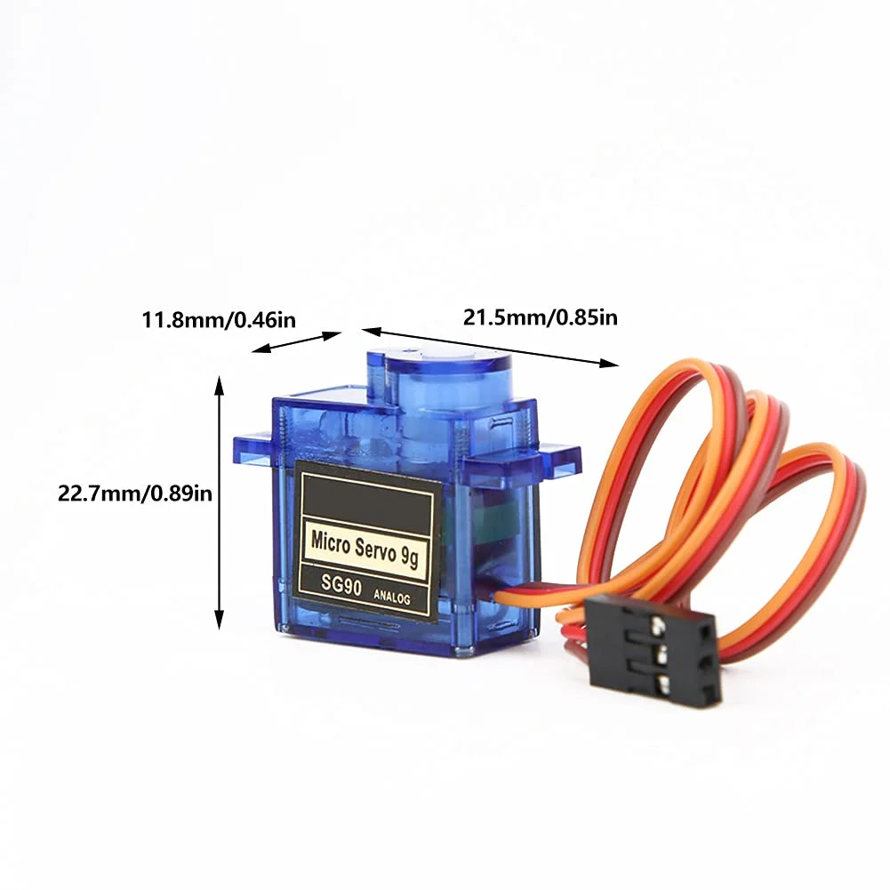 موتور سروو Zerodis SG90، مناسب برای ربات RC و هواپیما، چرخش 90 تا 180 درجه، کوچک و بادوام، برای هواپیماها و ربات های مینیاتوری (SG90) موتور سروو Zerodis SG90، مناسب برای ربات RC و هواپیما، چرخش 90 تا 180 درجه، کوچک و بادوام، برای هواپیماها و ربات های مینیاتوری (SG90)