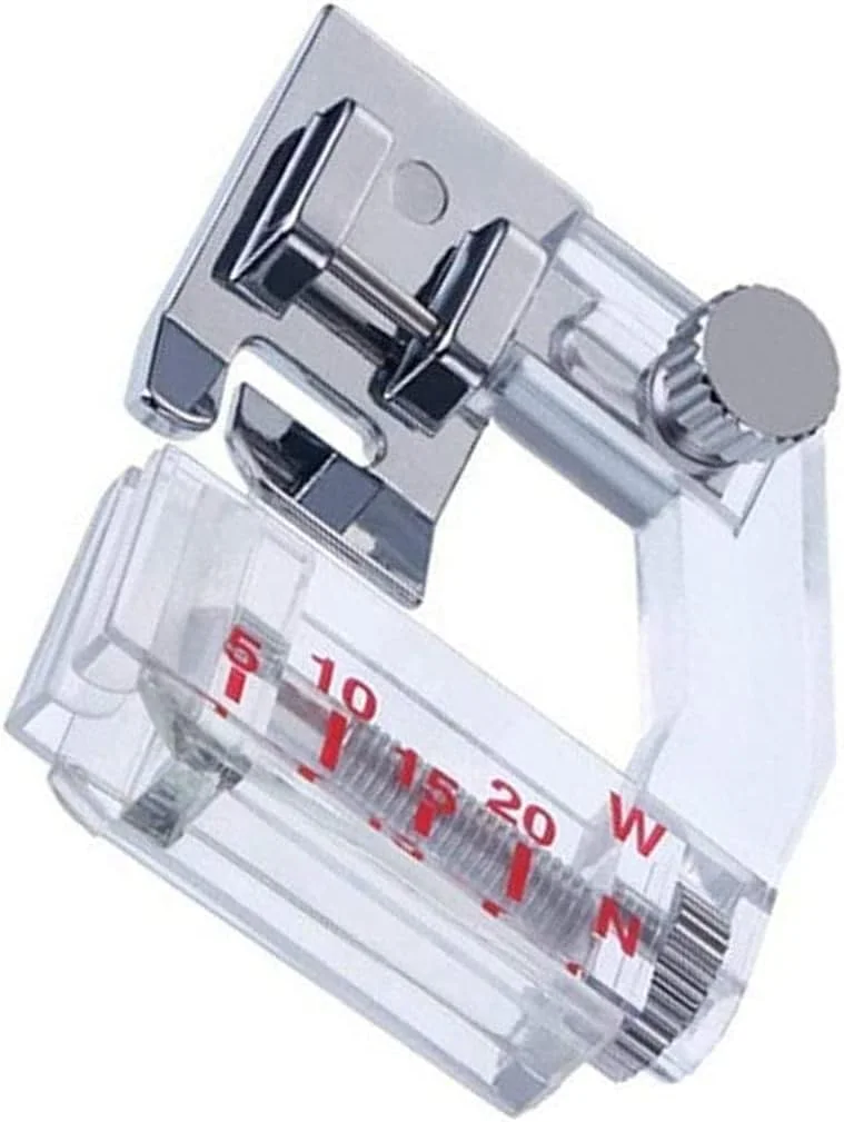 پایه چرخ خیاطی Zhjuju، پایه نوار اریب قابل تنظیم 5 تا 20 میلی متر، پایه خط کش جهانی مناسب برای چرخ خیاطی پایه کوتاه Brother، Singer، Janome، Kenmore، Babylock.