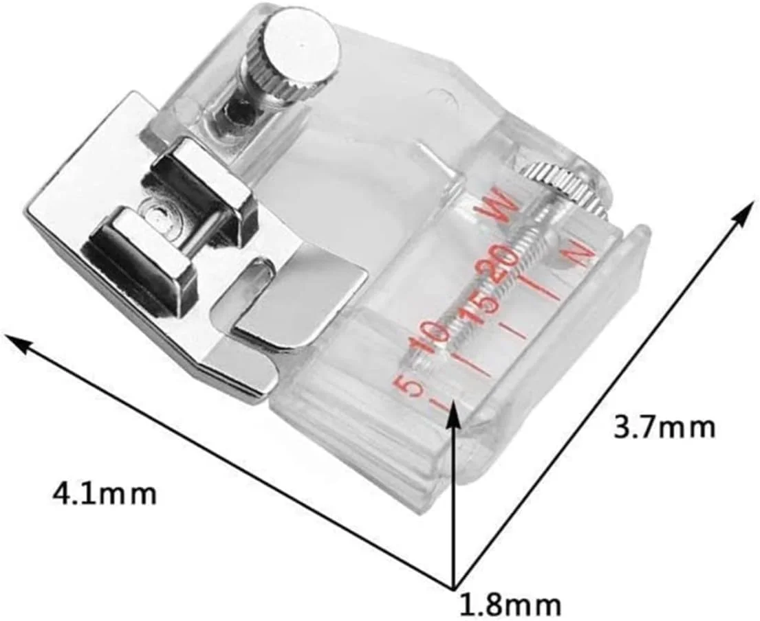 پایه چرخ خیاطی Zhjuju، پایه نوار اریب قابل تنظیم 5 تا 20 میلی متر، پایه خط کش جهانی مناسب برای چرخ خیاطی پایه کوتاه Brother، Singer، Janome، Kenmore، Babylock.