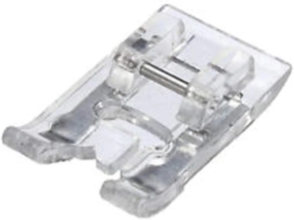 پایه دوخت ساتن زیگزاگ استورم 7 میلی متری مدل 40110165، پایه جادکمه شفاف مناسب برای تمامی چرخ خیاطی های پایه کوتاه Singer، Brother، Babylock، Euro-Pro، Janome، Kenmore، White، Juki، New Home، Elna