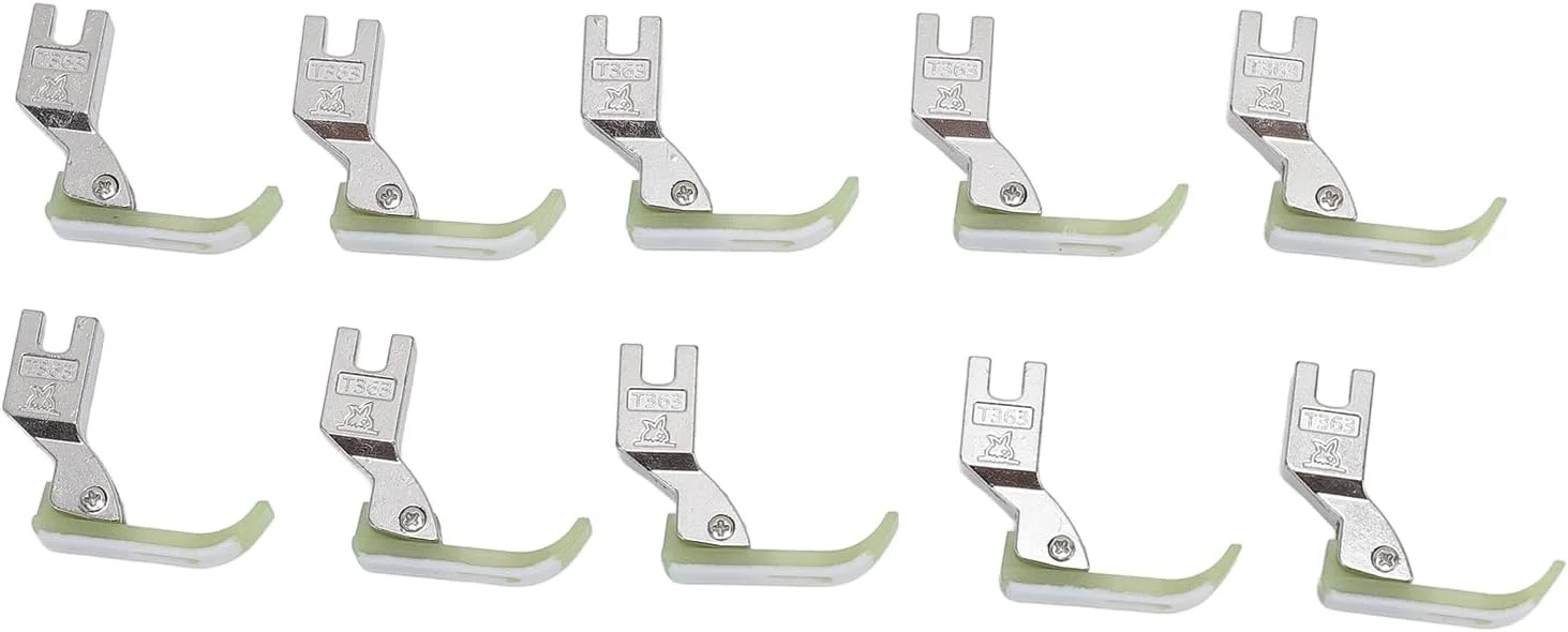 ۱۰ عدد پایه زیپ دوزی T363 پلاستیکی فولادی برای طراحی دقیق با استفاده از پایه چرخ خیاطی زیپ دوزی ۱۰ عدد پایه زیپ دوزی T363 پلاستیکی فولادی برای طراحی دقیق با استفاده از پایه چرخ خیاطی زیپ دوزی