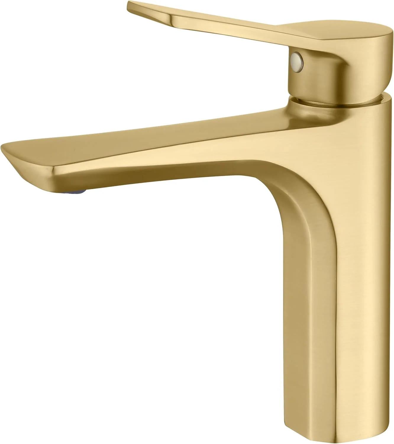 شیر روشویی تک اهرمی BRIMIX، شیر آب سرد و گرم، مناسب سرویس بهداشتی و روشویی (طلایی مات)