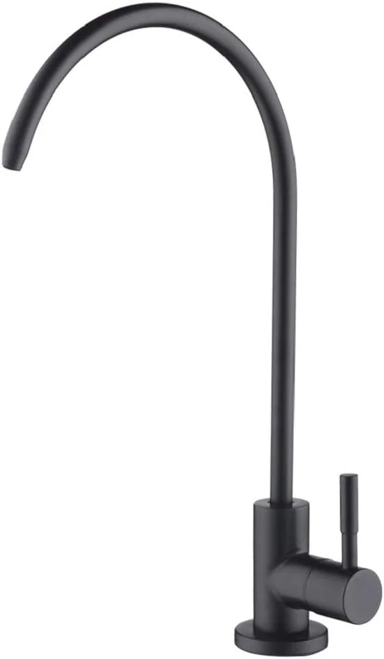 شیر آب آشامیدنی آپایکس، مشکی مات، شیر تصفیه آب آشپزخانه برای سیستم فیلتراسیون آب اسمز معکوس بدون شکاف هوا شیر آب آشامیدنی آپایکس، مشکی مات، شیر تصفیه آب آشپزخانه برای سیستم فیلتراسیون آب اسمز معکوس بدون شکاف هوا