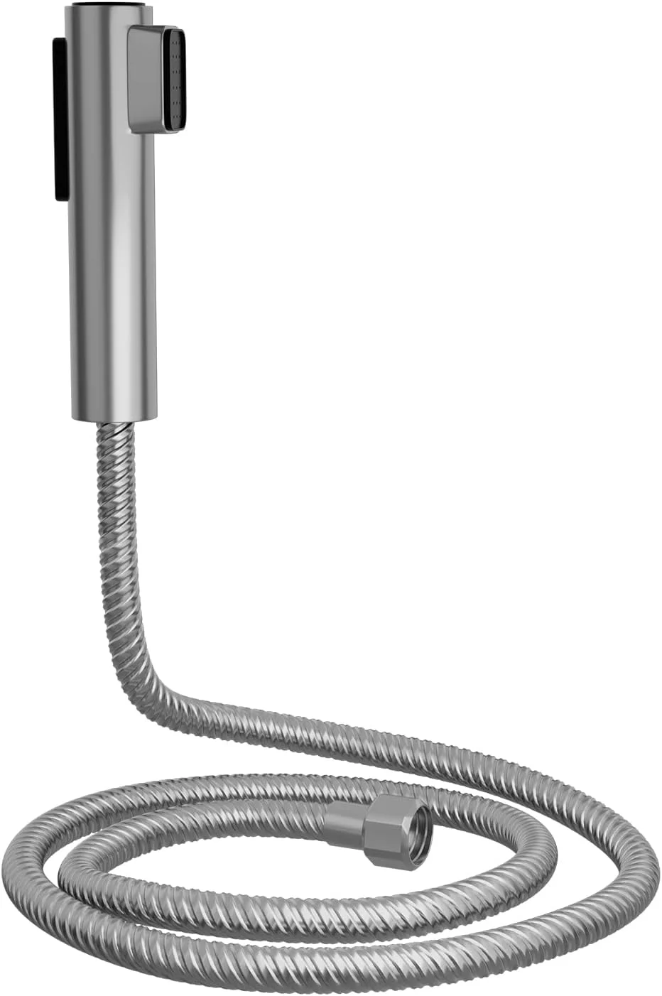 شیر دستی دو حالته جت اسپری آب حمام لایف لانگ، شیر بهداشتی فشار قوی - استیل ضد زنگ گرید 304، شلنگ انعطاف پذیر 1 متری و قلاب دیواری برای توالت فرنگی، روکش کروم (LLBAHFDF1) استیل ضد زنگ