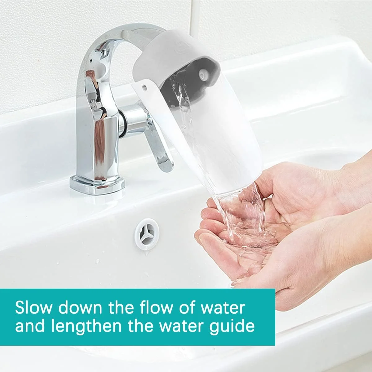 افزایش دهنده شیر آب 2 عددی ECVV برای کودکان نوپا، افزایش دهنده سینک حمام برای شستشوی دستی سرگرم کننده کودکان، دسته های سینک جهانی، کمک شستشوی دهانه سینک حمام برای کودکان، خاکستری نوزاد