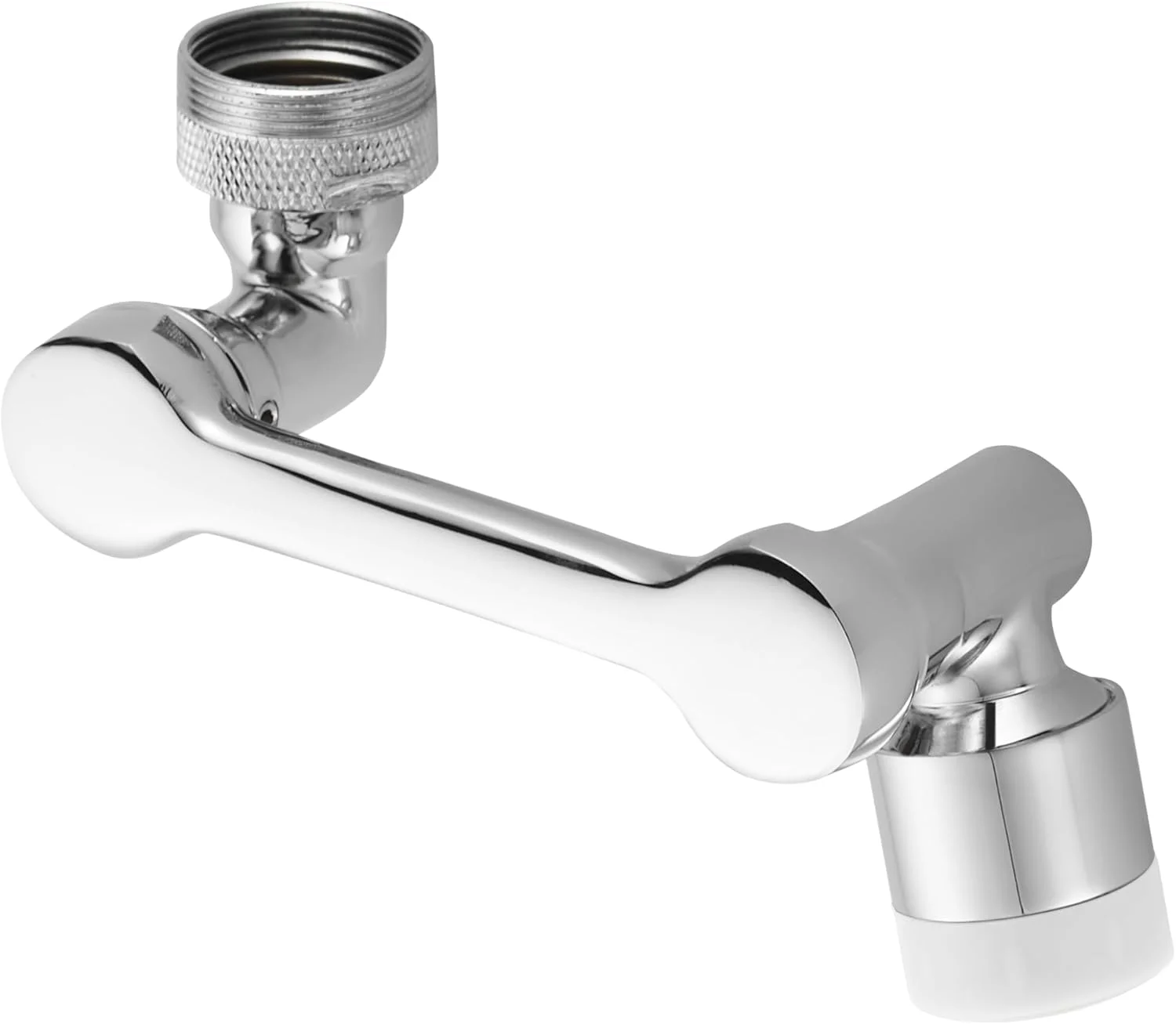 افزایش دهنده شیر آب یونیورسال Brimix با قابلیت چرخش 1080 درجه و دارای 2 حالت اسپری برای آشپزخانه و حمام، بازوی رباتیک برنجی